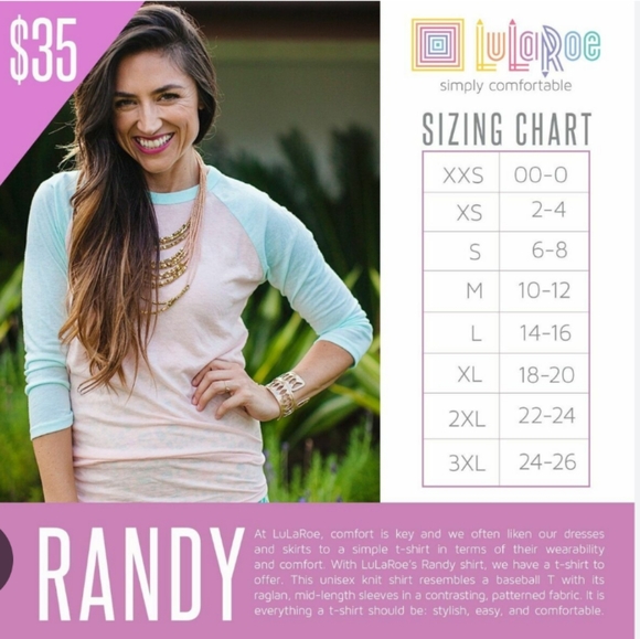 NWT Lularoe Randy T-shirt size XXL - Picture 9 of 9